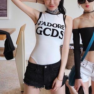 GCDS bodysuit and chocker